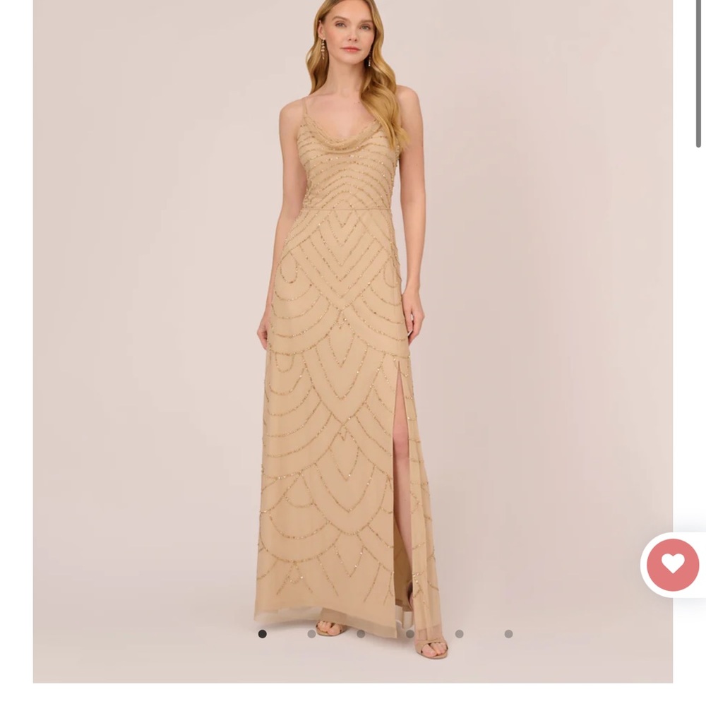 Adrianna Pappell art deco beaded gown